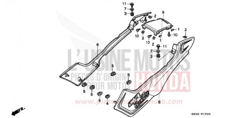 SIDE COVER CB250X de 1999